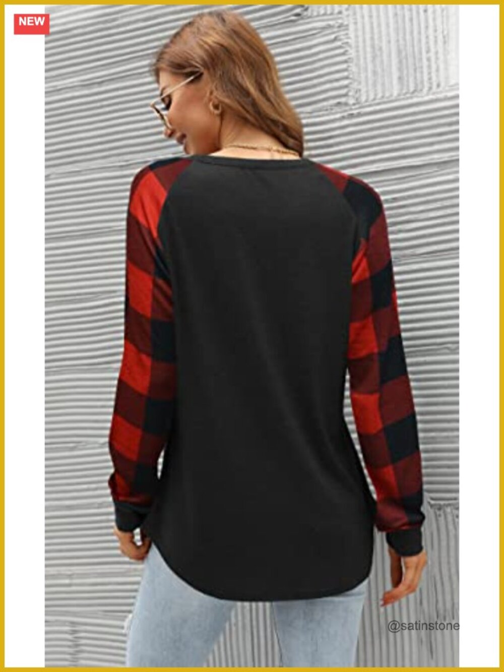 Women's Long Sleeve Crew Neck Tunic Tops Loose Fit Stretchable Pull On - Picture 2 of 6